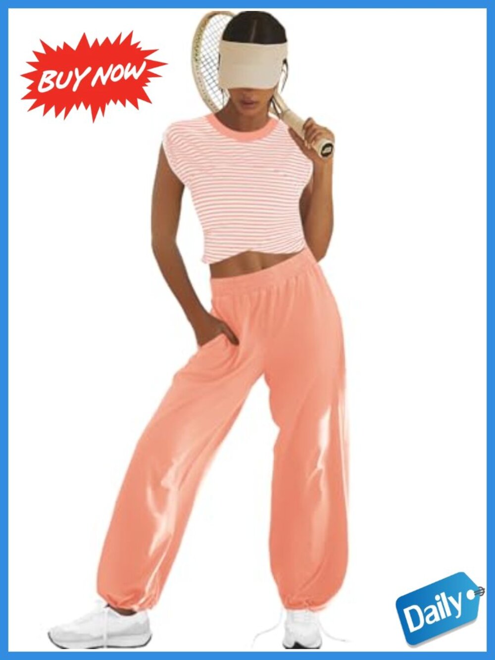 Women's Lounge Set Crop Top Wide Leg Pants with Pockets Athletic 2 Piece